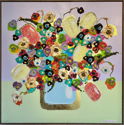 An original mixed media painting by Artist Collie Crawford available at The Little Gallery in Whangamata and Tairua